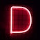 LED Neon Flex Letter Light D 30x19cm