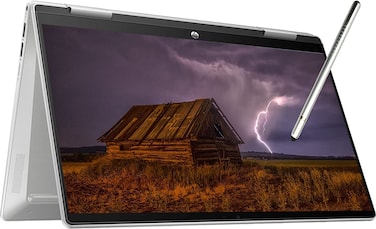 HP 2022 Pavilion x360 2-in-1 14&quot; Touchscreen, 12th Gen Intel 10-Core i5-1235U, Intel Iris Xe Graphics, 8GB DDR4 RAM, 1024GB PCIE SSD, Backlit KB, Stylus Pen, Win11 Home, Silver-International Version