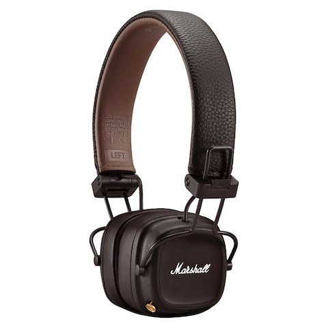 Marshall Major IV Headphones With Mic Bluetooth Wireless Over-Ear 80H Battery Backup Brown