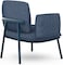 Navodesk Cloud Chair, Single Seater Sofa, Lounge &amp; Waiting Chair, Modern Fabric Armchair, Dark Blue