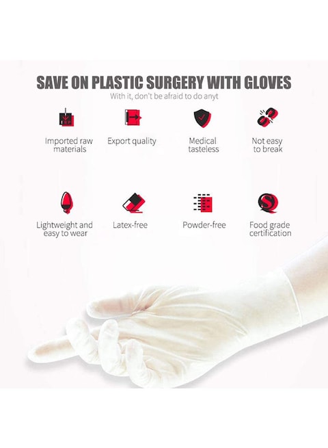 LP 100-Piece Vinyl Disposable Powder Free Gloves