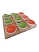 Creative Orange Apple Matching Tic Tac Toe Board Game Set