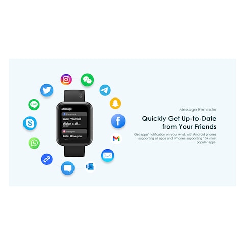 Oraimo OSW-32 2 Pro Smart Watch 1.75 Inch Black