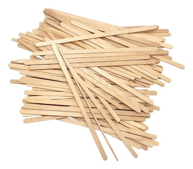 Party Time 200-Pieces Disposable Wooden Coffee Stirrer Blender Tea Drink Milkshake Stirrer - Eco Friendly Biodegradable Compostable - Party Supplies