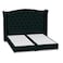 In House Al Dimashqi Linen Bed Frame - Queen - 200x140cm - Dark Green