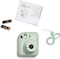 Fujifilm Instax Mini 12 Instant Film Camera, Auto Exposure With Built-In Selfie Lens, Mint Green