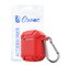 Ozone - Rugged Series Case for AirPods Heavy Duty Armor Defender Shockproof Cover with Keychain For AirPod 2 / 1 - Red