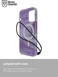 BodyGuardz Carve Marble designed for iPhone 15 PRO compatible with MagSafe case cover with Lanyard - Purple/White