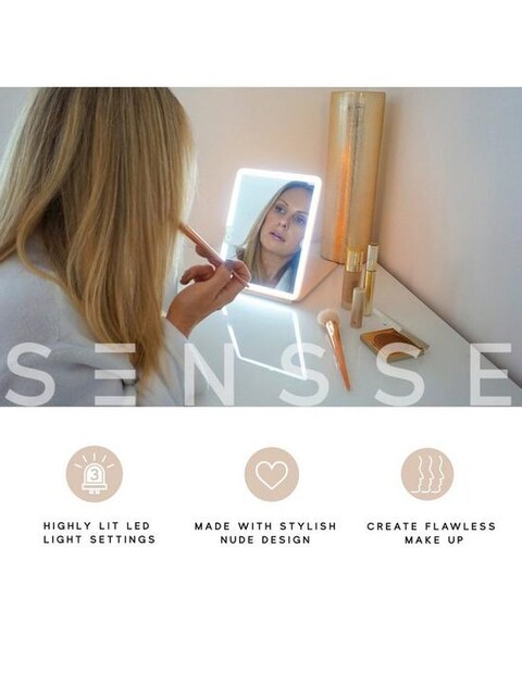 Sensse LED Mirror with USB Port- Nude