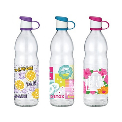 Renga Zen Glass Decorative Water Bottle 1L