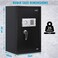 Rubik Large Safe Box with Digital Keypad and Key Lock, Fire Resistant Security Box Protect Money Documents for Home Office (Size 36x30x60cm) Black

