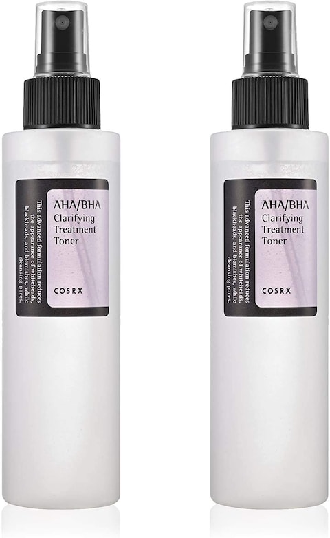 Cosrx AHA/BHA Clarifying Treatment Toner 150ml 2 Pack - Skin Rejuvenation, Daily Exfoliation, Skin Brightening, Whiteheads &amp; Blackheads Prevention