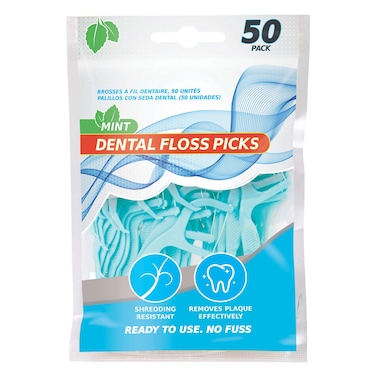Uncle Bills Dental Floss Pick 50 Pieces