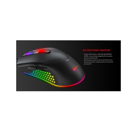 Havit MS814 Programmable Gaming Mouse - Black