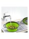 Generic - 2-Piece Round Foldable Vegetable Strainer Basket Green/Grey 29x24x9.5centimeter