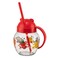 Qlux C-00373 Cute Cup With Straw 370ml Clear/Red