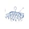 Aiwanto 32 Clips Drying Rack Clothes Drying Hanger Foldable Clip and Drip Hanger Clothes Hanger  (Blue)