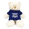 Caravaan - Cream Bear w/ Sending You A Big Bear Hug Print on Blue Hoodie 38cm