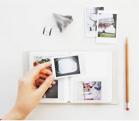 Ozone - Pieces Of Moment Mini Book Album Instax Mini 7s 8 25 50s 90 / Instax SP-1/ Polaroid (64 Photos, Blue)