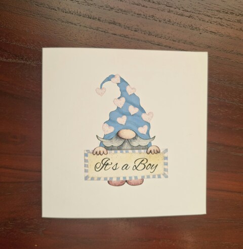 It&rsquo;s a Boy! Gnome card