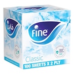 Buy Fine Facial Tissue Cubic Box 100 Sheets X 2 Ply Pack Of 1 in UAE