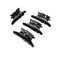 12Pcs Black Butterfly Hair Claw Section Hair Clip Clamps