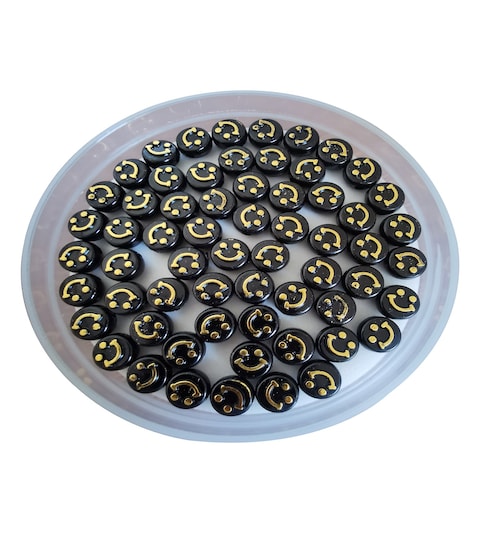 Round Shape Black Beads for DIY Jewelry Making, Bracelet Earring Necklace DIY Craft Supplies Hair Accessories ( 250 Pcs)