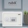 Rubik Safe Box A4 Document Size Locker Security Safety Deposit with Key and Keyless Entry (35x25x25cm) White