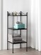 Generic Freestanding Shelving Unit Black/Clear 103X42X40Centimeter