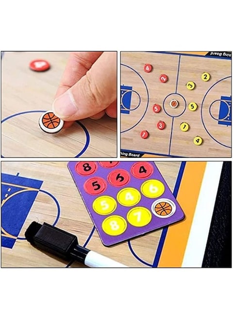 Generic Portable Strategy Basketball Coach Board Kit Tactical Magnetic Board Kit With Marker Pen