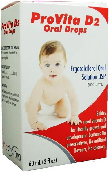 Provita D2 Oral Drops 2 Fl Oz, 60ml