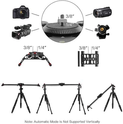 GVM GT-Q80 Carbon Fiber Camera Slider (33&quot;), Horizontal/Vertical Tripod Mounting, Padded Camera Platform