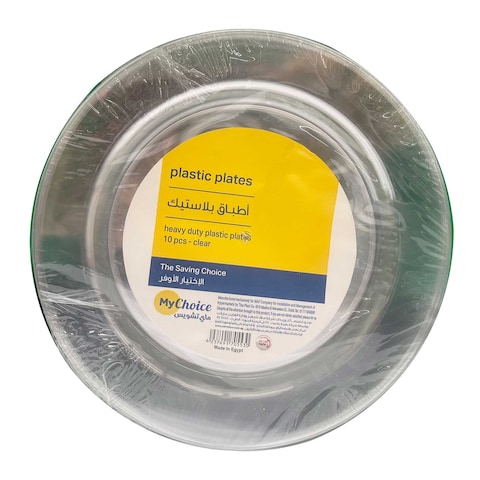 My Choice Plastic Plate Large - 10 Pieces