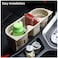 Generic 3 In 1 Portable Multifunction Car Auto Cup Holder Vehicle Seat Cup Pen Cell Phone Car Drink Holder Plastic 1 Pcs Beige