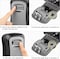 Rubik Key Storage Safe Box, 4 Digits Combination Key Lock Box with Resettable Wall Mounted for Outdoor and Indoor Home Hotel Office - Gray/Black