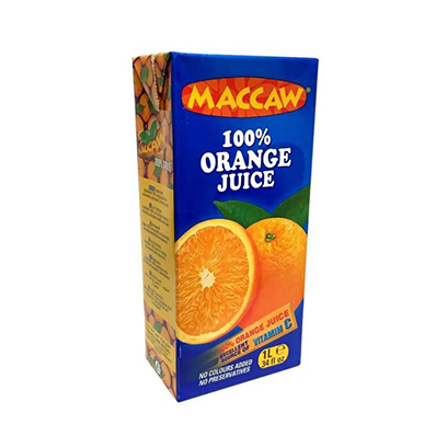 Maccaw Juice Orange Carton 1L