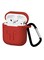Generic Protective Silicone Case Cover With Anti Lost Straps For Apple Airpods Red
