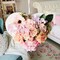 Heart-Shaped Hanging Floral Heart on Wooden Base for Home D&eacute;cor 30CM