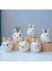 Generic 6 Pcs Lovely Cartoon Rabbit Succulent Ceramic Flower Pot Cute Animal Mini Green Plant Basin Planter Home Decoration Fairy Gardening