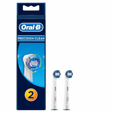 Buy Oral-B Precision Clean Replacement Toothbrush Heads, Compatible with Oral-B Pro, and Vitality, 2 Heads in UAE