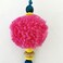 Pompom Fluffy Hanging Charm Pink 33cm