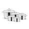Aboud Stainless Steel Cookware Set - 10 Pieces - Silver