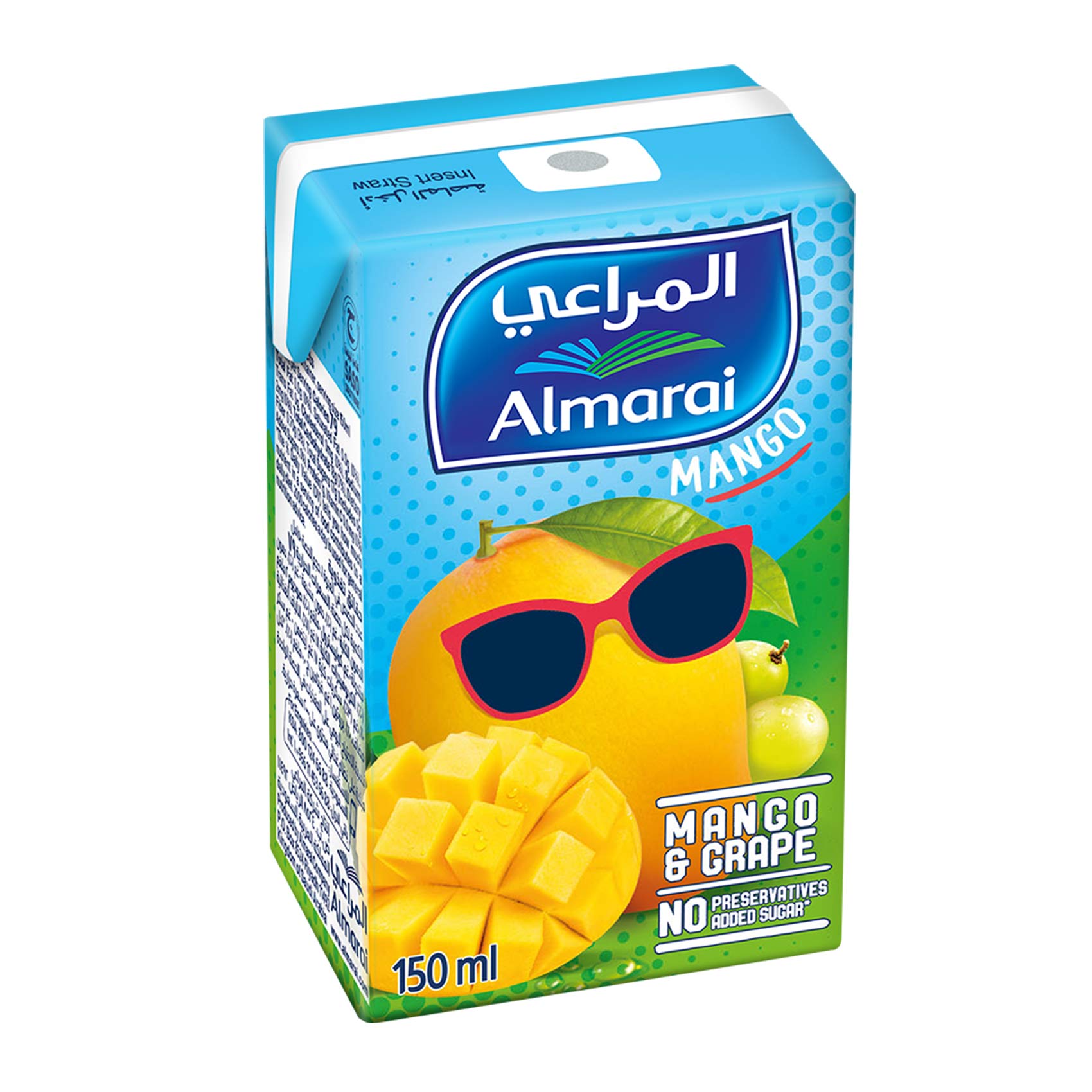 Almarai Mango &amp; Grape Juice 100 %, 140ml