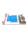 Generic 18-Piece Piping Nozzle Cake Decorating Tool Set Blue/Silver