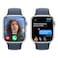 Apple Watch Series 9 GPS 45mm Silver Aluminium Storm Blue Sport Band Medium/Large