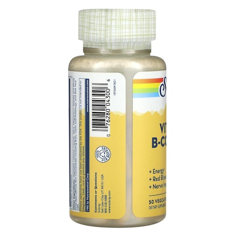 SOLARAY VIT B COMPLEX CAP100MG 50&#39;S