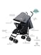 Moon Neo Plus Travel Baby Stroller &ndash; Black/Grey   Lightweight, Compact &amp; Travel-Friendly