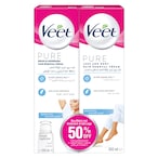 Buy Veet Pure Bikini And Underarm Hair Removal Cream 100ml With Legs And Body Hair Removal Cream White 100ml in UAE