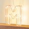 Golden Letter M Glowing with LED Lights 25cm