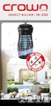 Crownline Ik-235 Electric Insect Killer 220-240V, 50/60 Hz, Class Ii, 18W, Black